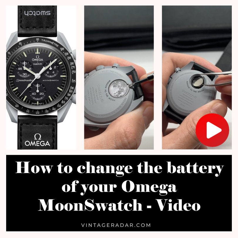 Omega MoonSwatch Battery Replacement Video Tutorial Vintage Radar