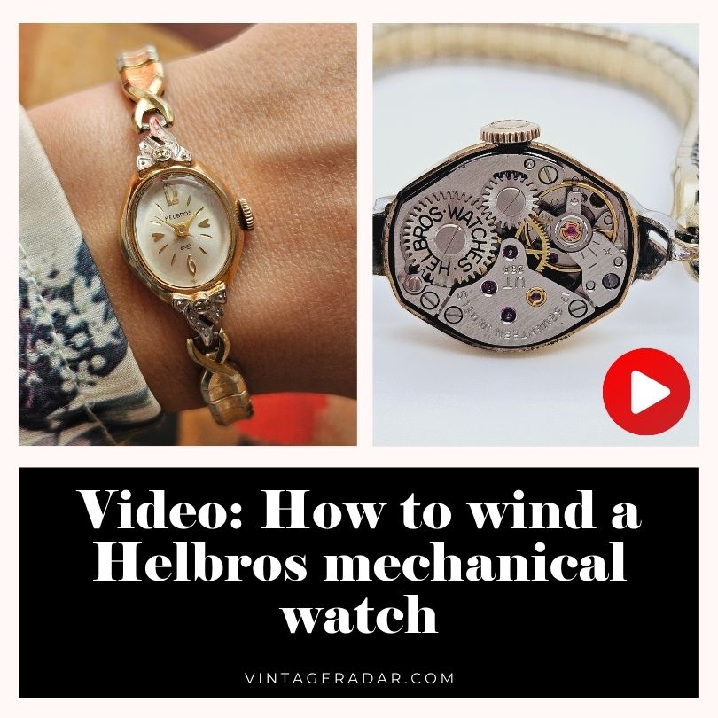 Montre Helbros Manuelle Vintage – 17 Rubis, Boîtier Or, Années 70, Occasion