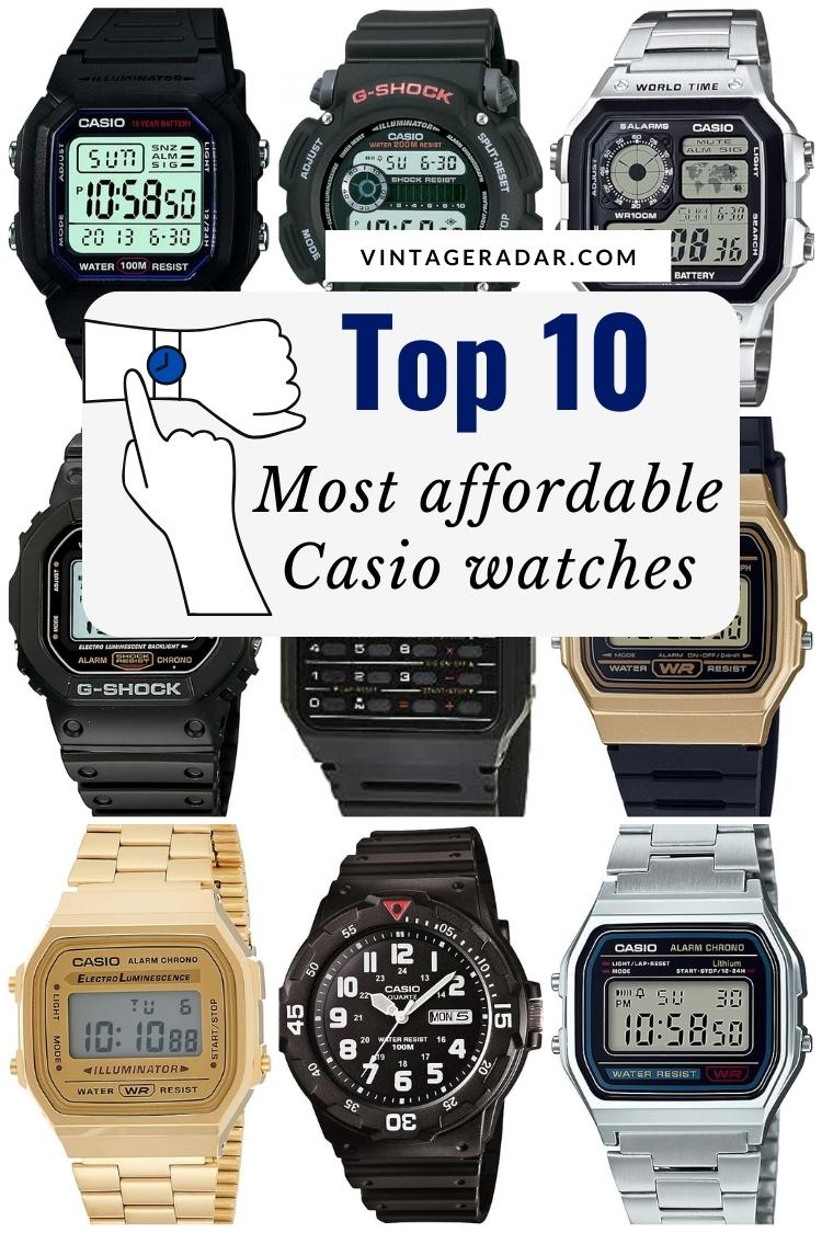 Casio Vintage Armbanduhr digital goldfarben mit Taschenrechner CA