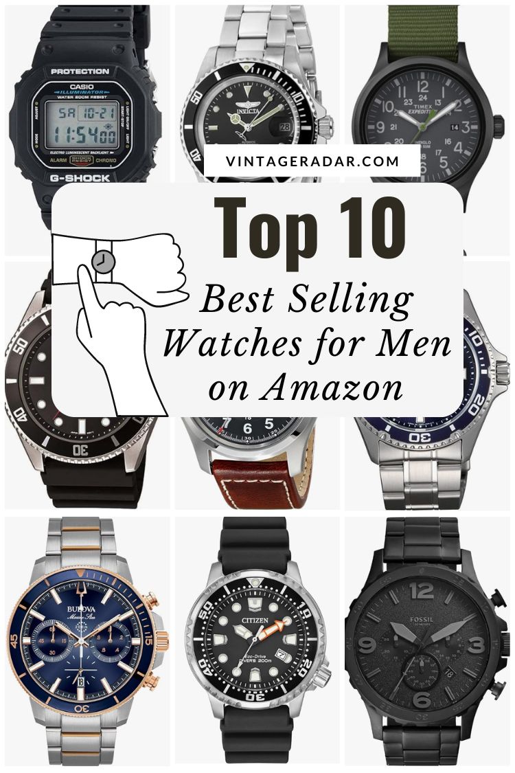 Top 10 Best Selling Men s Watches on Amazon Vintage Radar