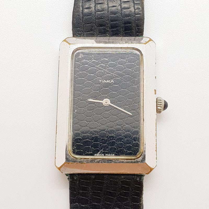 Tiara 17 Jewels Rectangular Swiss Watch for Parts & Repair