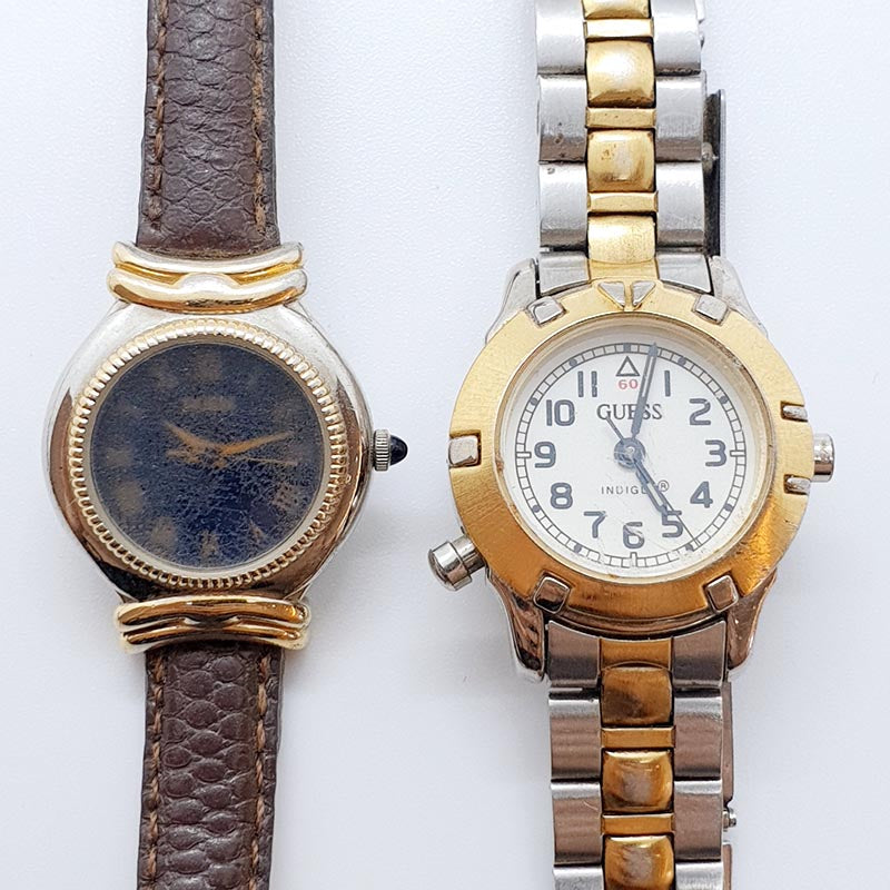 Lot of 2 Guess Fashion Quartz Watches for Parts & Repair  display picture 1