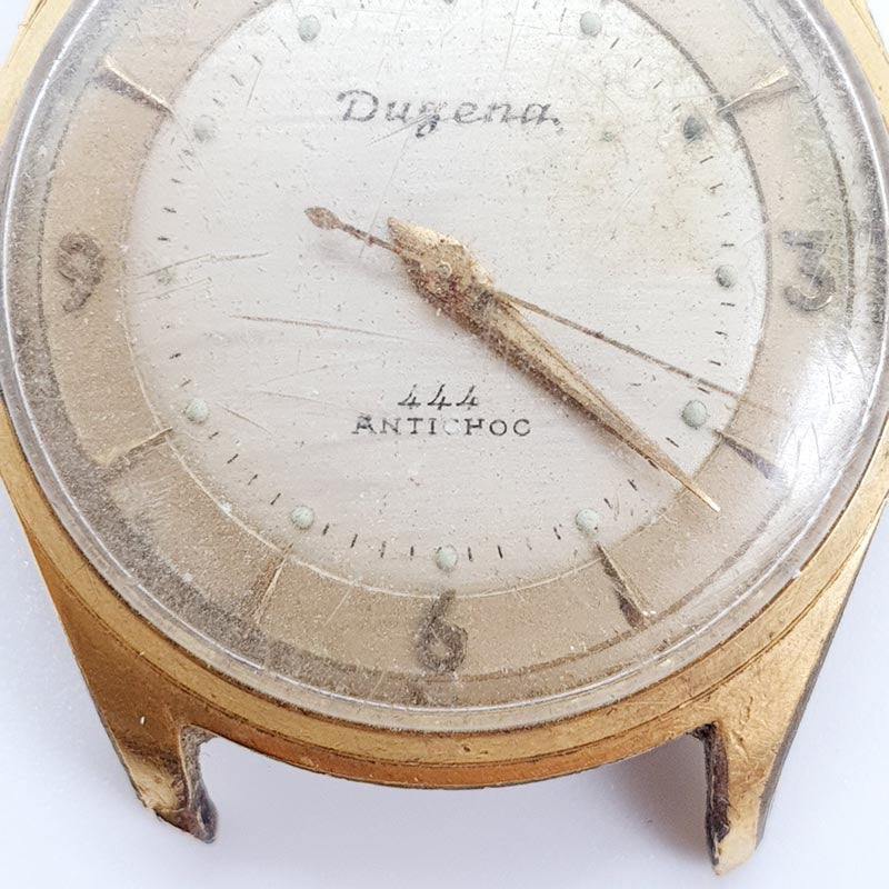 Dugena 976 Antichoc German Watch for Parts Repair NOT WORKING