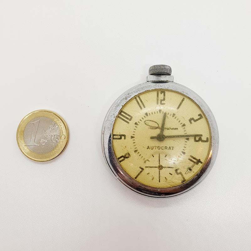 1940s Ingraham Autocrat Pocket Watch for Parts Repair NOT WORKING Vintage Radar