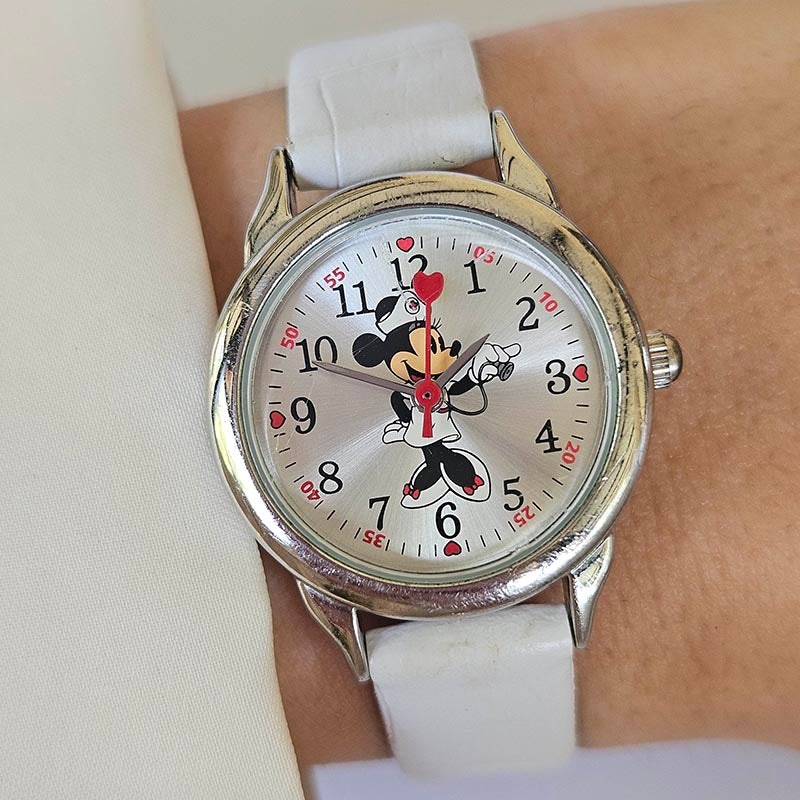 Tiny Vintage Minnie Mouse Nurse Watch for Women Gift for Nurses