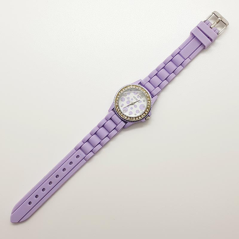 Classic Pink Purple Retro Striped Quartz Womens Womans Cuff Watch Cuff watches womans - Gem main image 4
