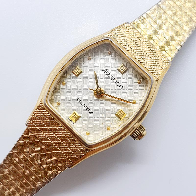 Advance Ladies Watch Advance Silver Quartz 19mm Ladies Watch Textured Bracelet  main image 2
