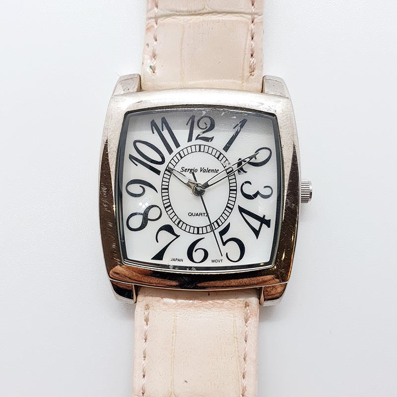 Sergio Valente Rectangular Quartz Watch on Pale Pink Strap  display picture 2