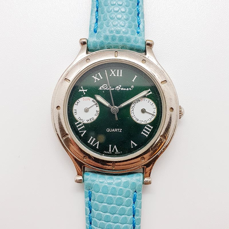 Green Dial Eddie Bauer Day Date Quartz Watch for Women – Vintage Radar