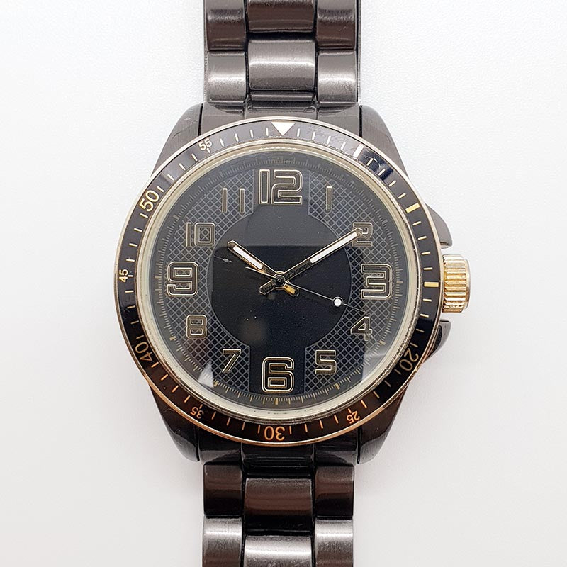 Akzent Orologio Da Polso Uomo, Nero E Oro, Analogico Al Quarzo Con Data, Cassa 42 Mm, Cinturino Metallico