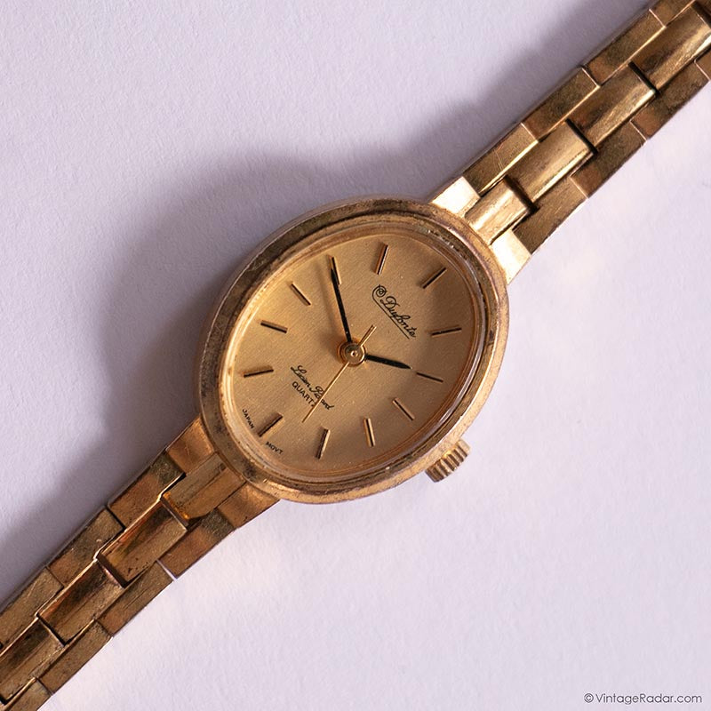Vintage Dainty Gold-tone Dufonte by Lucian Piccard Watch  display picture 1