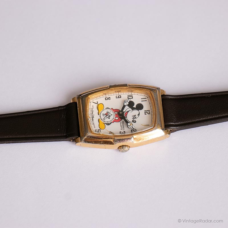 Vintage Rectangular Seiko Mickey Mouse Watch | Rare Seiko Quartz