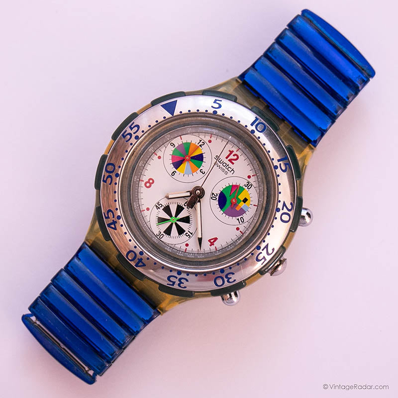 Vintage Swatch Aqua Chrono SBK103 BAGNINO S Watch – Vintage  display picture 1