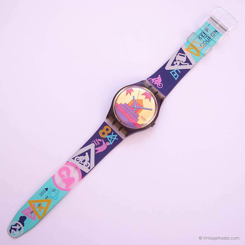 Vintage Swatch RARA AVIS GV105 Watch | Purple Swatch Gent Watch