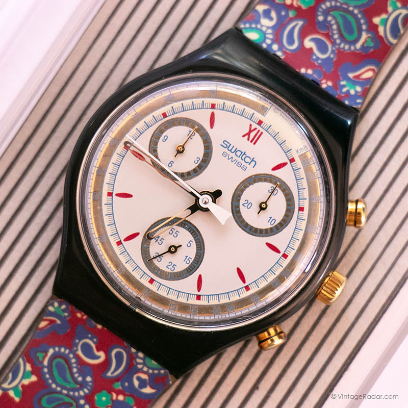 1992 Swatch SCB108 AWARD Watch | 90s Vintage Swatch Chrono Watch