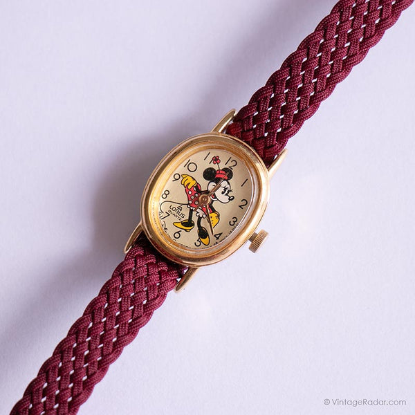RARE 90s Lorus Minnie Mouse Quartz Watch for Women with Oval Case