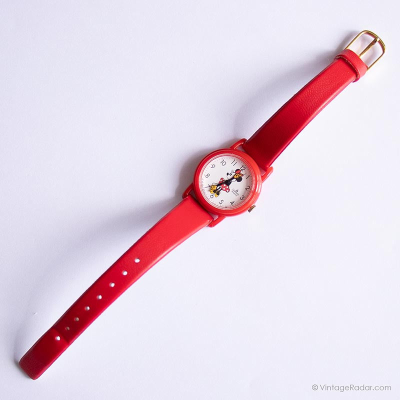 Vintage Disney X Lorus Minnie Mouse Red Plastic Watch Vintage 1990s Disney Red Minnie Mouse Lorus Watch Rare - Etsy main image 2