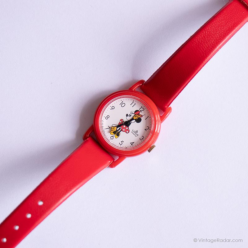 Vintage Disney X Lorus Minnie Mouse Red Plastic Watch Vintage 1990s Disney Red Minnie Mouse Lorus Watch Rare - Etsy main image 4