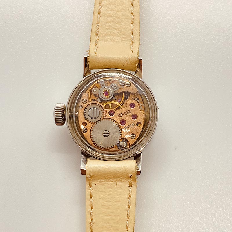 Buren 17 Jewels Vintage Gold-Tone Ladies Watch with Brown Leather Strap Buren 17 Jewels Women main image 2