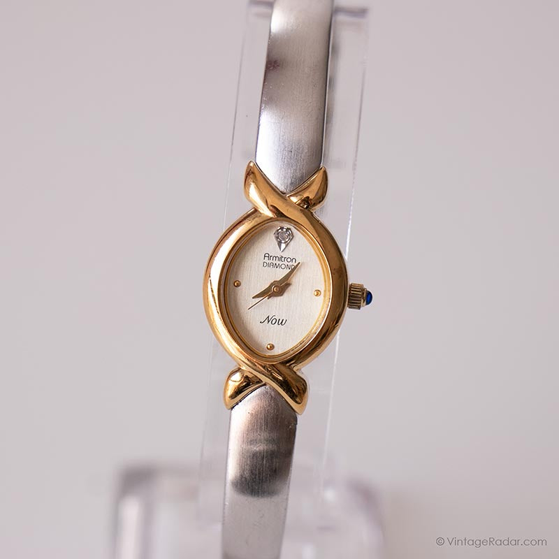 Vintage Armitron Diamond Watch for Her Elegant Bracelet