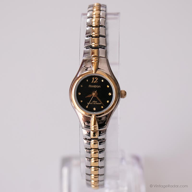Rare vintage Armitron ladies reversible metal two tone watch NEW BATTERY Vintage Armitron Ladies Women main image 2