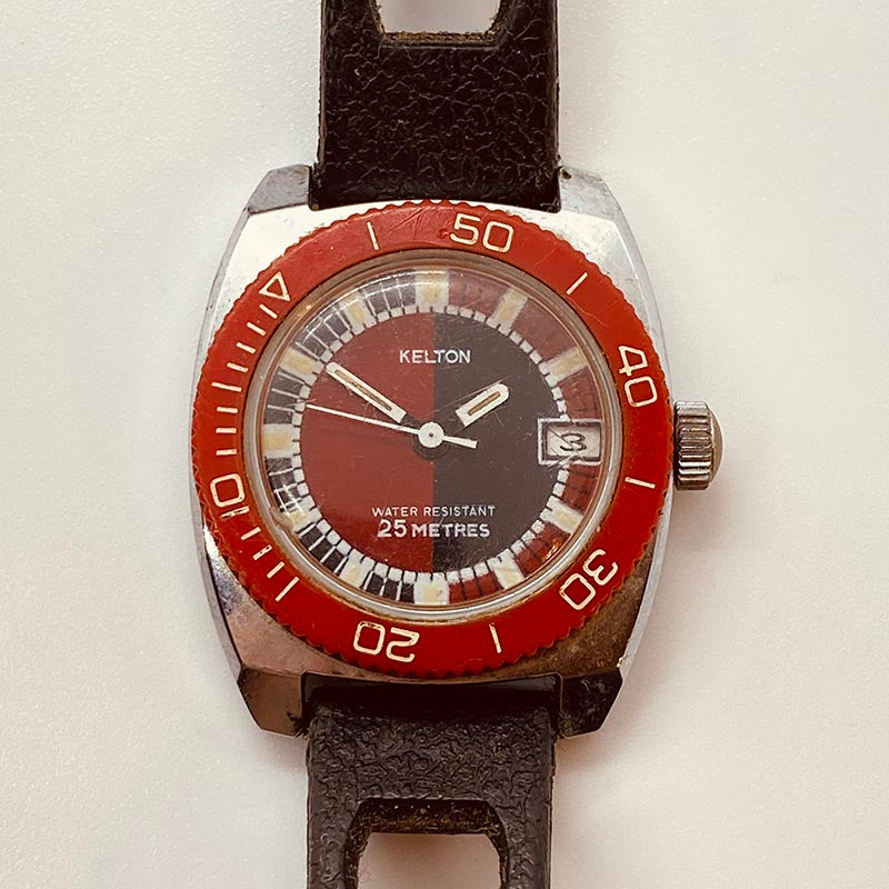 Rare Red Dial Kelton by Timex Racing French Watch for Parts