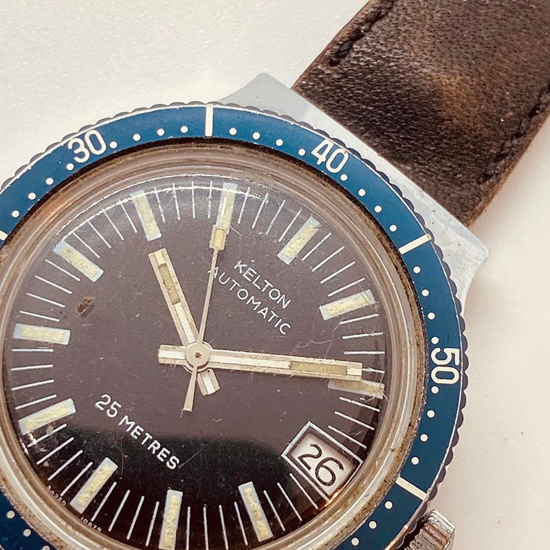 1970s Racing Kelton Automatic by Timex French Watch for Parts