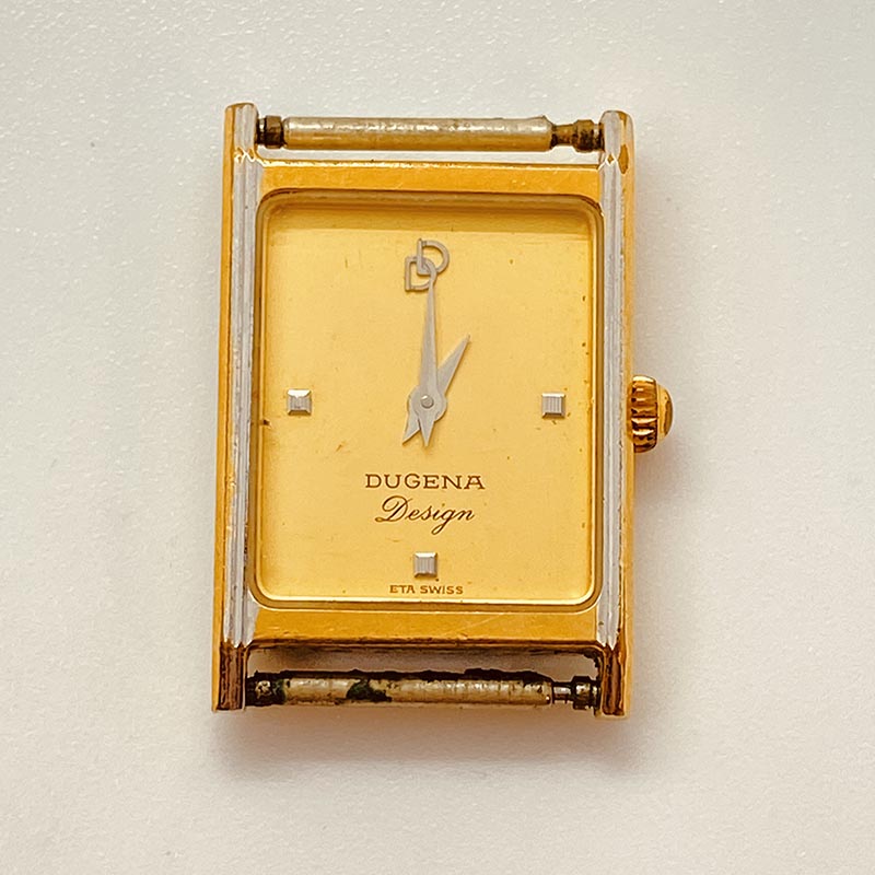 Dugena Orologio Da Polso Uomo Diver - Quarzo, Cassa In Acciaio Dorato 40 Mm, Vetro Minerale, Corona A Vite, Impermeabile 30 Bar, Cinturino Acciaio