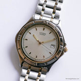 Silver Citizen watch on a white background