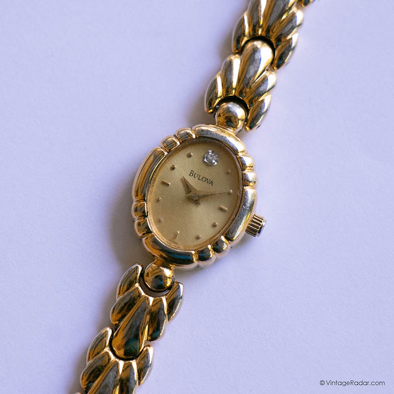 Vintage Dainty Bulova Watch for Ladies | Gold-tone Oval Wristwatch Vintage Dainty Bulova Watch for Ladies | Gold-tone Oval Wristwatch