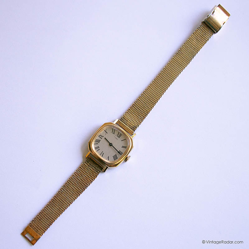 Timex Vintage Ladies Watch Mechanical Winding Gold-Tone Case Stainless Dial PXL_20240129_191412245_2_mediu  main image 3