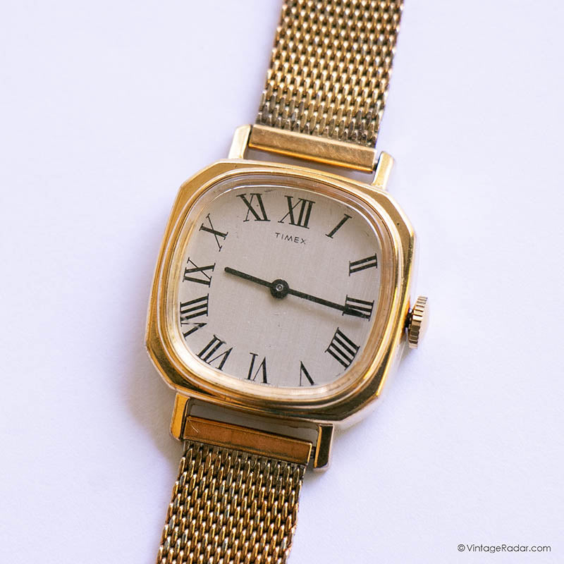 Vintage Timex Mechanical Watch for Ladies | 70s Gold-tone 