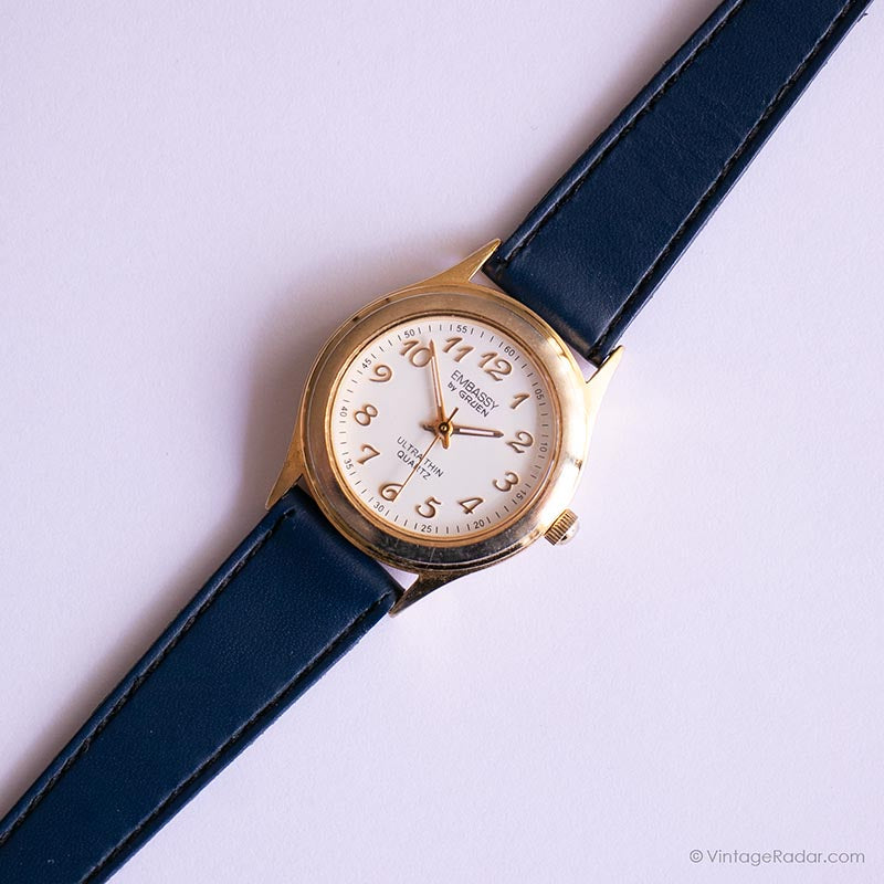 【高級時計】Embassy by Gruen クォーツ 腕時計 レディース EMBASSY by GRUEN Quartz w/ Date Brown Leather Strap Women's Watch
