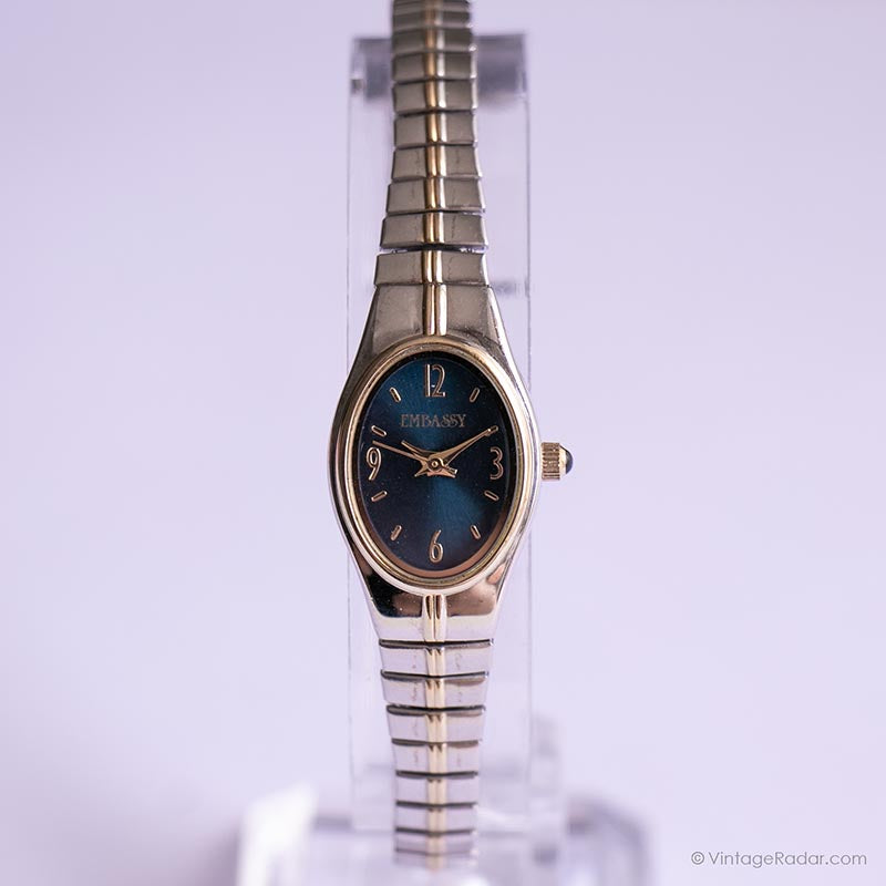 Montre Vintage Embassy Pour Femme - Boîtier Argent 35mm - Quartz Avec Pile Neuve