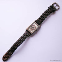 Rectangulaire vintage Fossil montre | Rétro Fossil Quartz montre