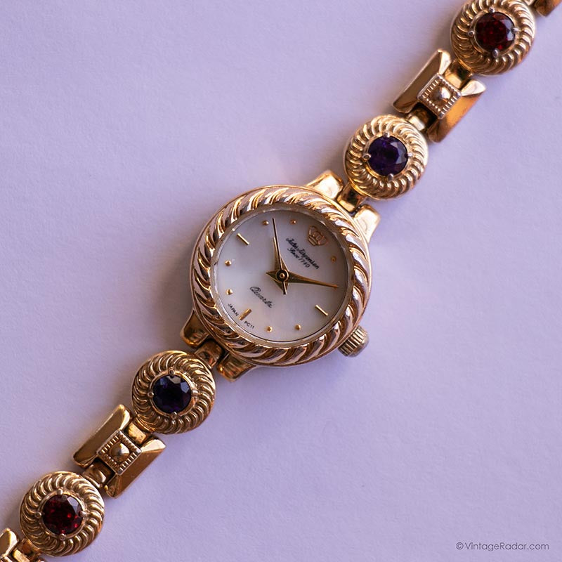 RARE Vintage Jules Jurgensen Watch for Ladies with Colorful Stones 