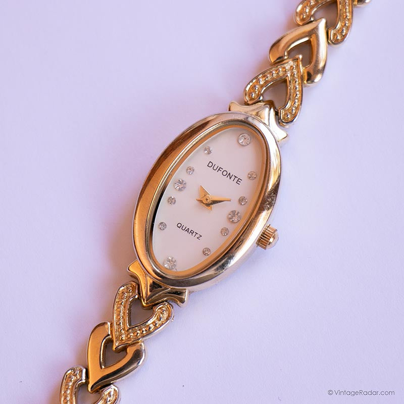 Dufonte Ladies Watch Crystal Embellishments Light Gold Dial Two Tone Bracelet Dufonte | Accessories | Dufonte Ladies Watch Crystal  main image 2