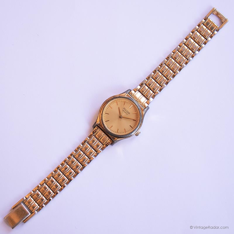 Vintage Gold-tone Pulsar Quartz Watch Retro Ladies' Wristwatch - Main Image