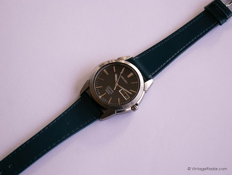 RARE Seiko Sapphire Titanium Men's Watch 7N43-0AS0 A0 Vintage