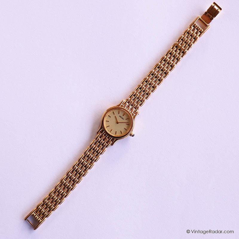 Seiko 1N00-1E80 R1 Japan Quartz Watch for Ladies Gold-tone Vintage