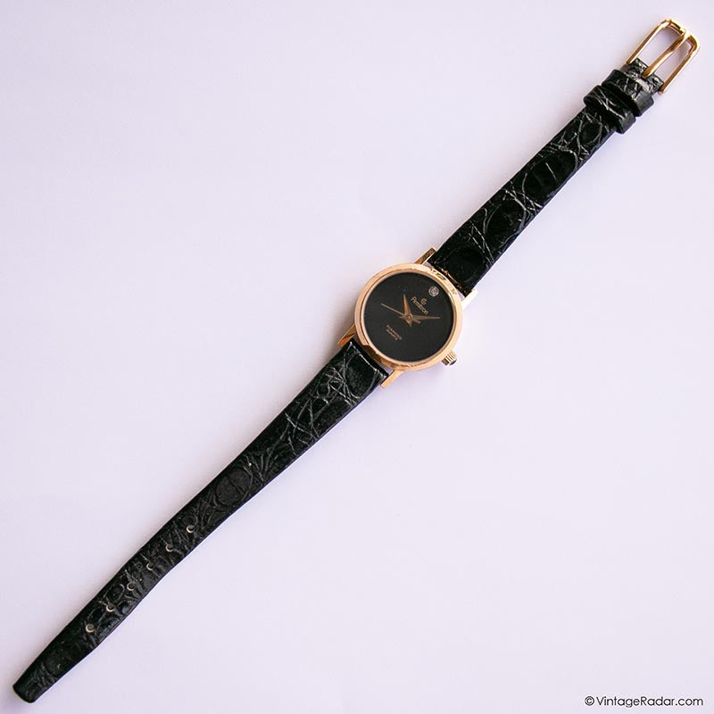 Vintage Black-Dial Armitron Watch for Women | Gold-tone  display picture 1