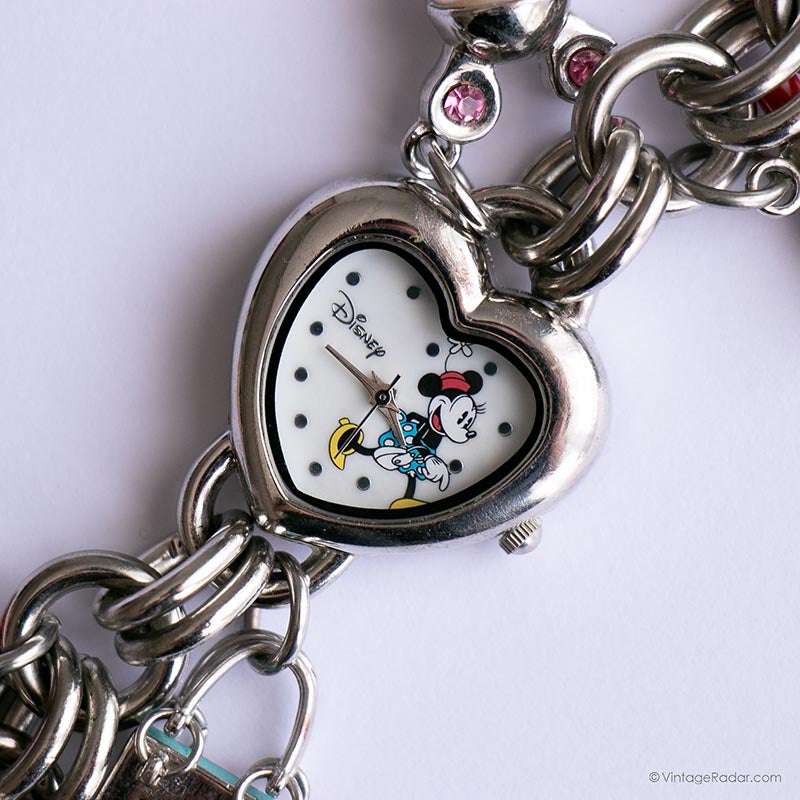 Mickey and Minnie Mouse charm bracelet watch Amazon.com: Accutime Disney Mickey Mouse Charm Bracelet  main image 4