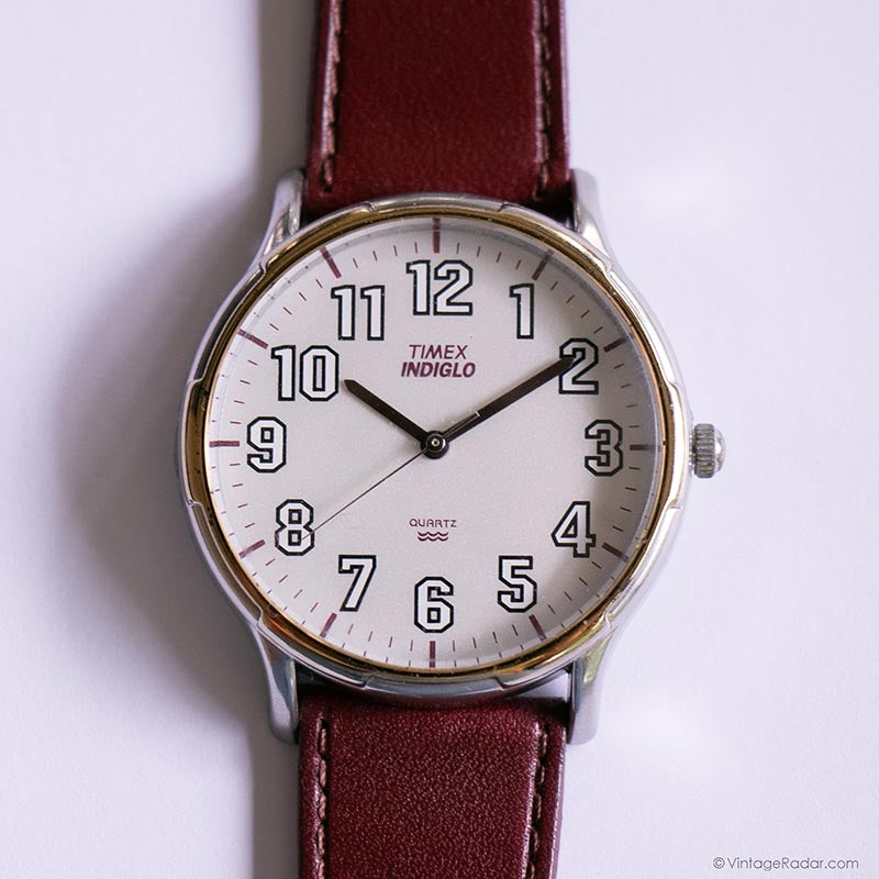 Vintage Timex Indiglo Unisex Quartz Watch with Large Retro