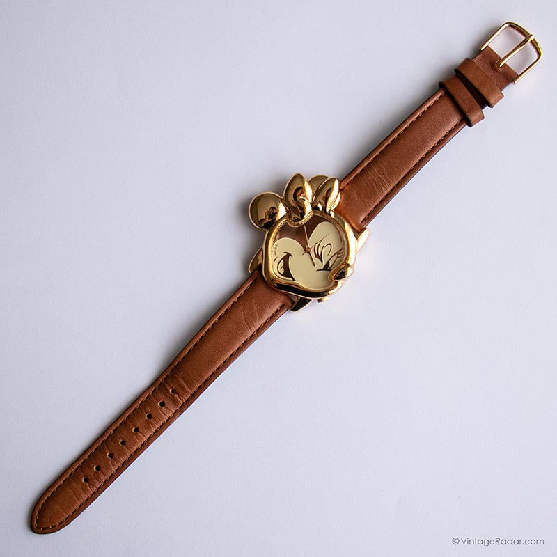 Vintage Minnie Mouse Shaped Gold-tone Watch | Lorus V501  display picture 1