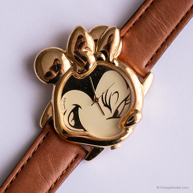 Vintage Minnie Mouse Shaped Gold-tone Watch | Lorus V501  display picture 2