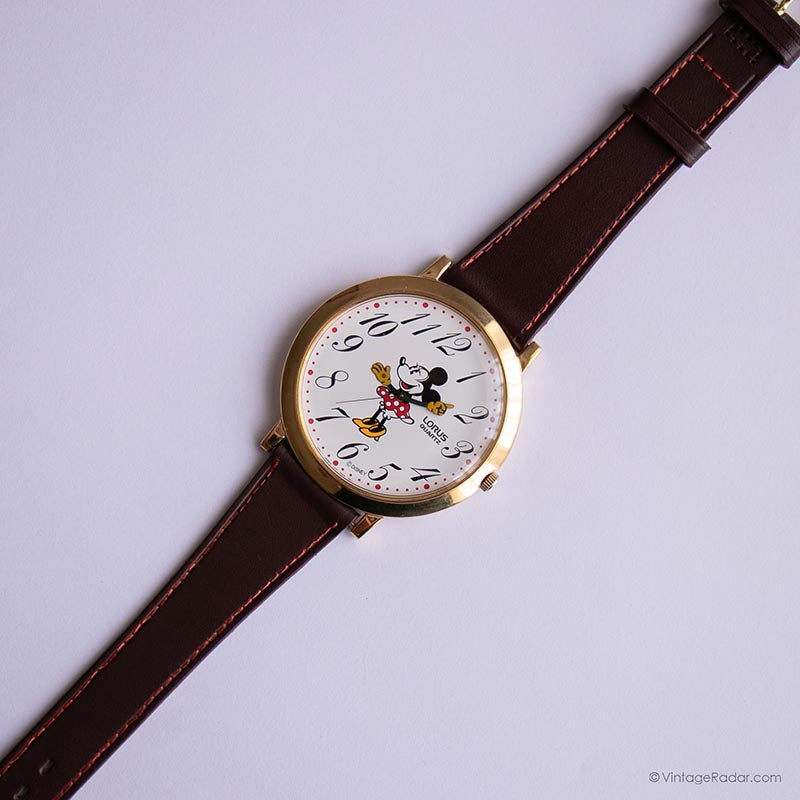 Vintage 43mm Large Minnie Mouse Watch Lorus Quartz V501-0A20  display picture 1