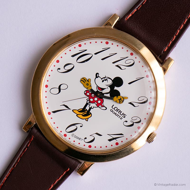 Vintage 43mm Large Minnie Mouse Watch Lorus Quartz V501-0A20 R0