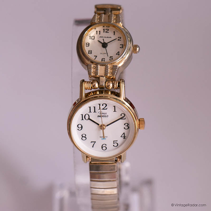 Vintage Milan and Timex Two Watches in One | Gold-tone  display picture 3