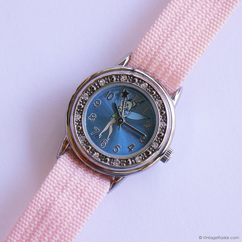 Vintage Blue-Dial Tinker Bell Watch with Pink Strap | 90s  display picture 2