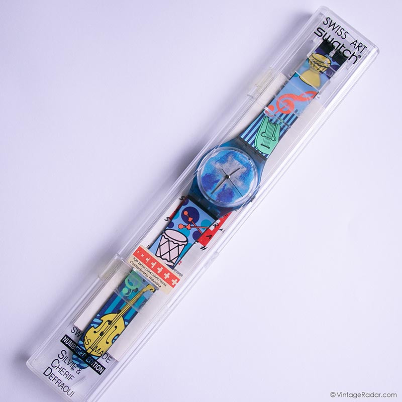 Vintage Swatch GZ118 HORIZON Watch | 90s Colorful Swatch Gent